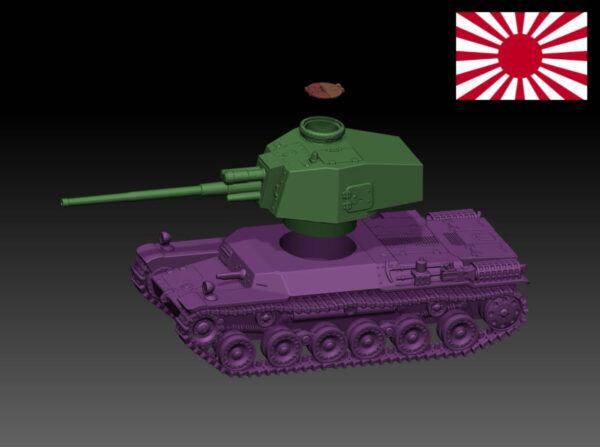 HINODE 1/144レジンキット　未塗装 WW2 日本陸軍 三式中戦車 チヌ　B - 画像 (5)